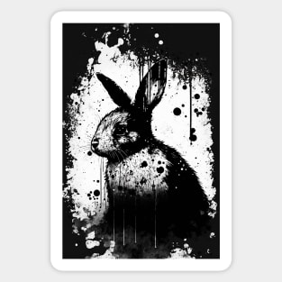 Ink Bunny Painting Sticker